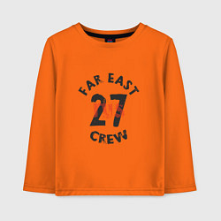 Лонгслив хлопковый детский Far East 27 Crew, цвет: оранжевый