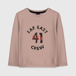 Лонгслив хлопковый детский Far East 41 Crew, цвет: пыльно-розовый