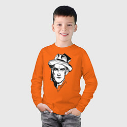 Лонгслив хлопковый детский Маяковский, цвет: оранжевый — фото 2