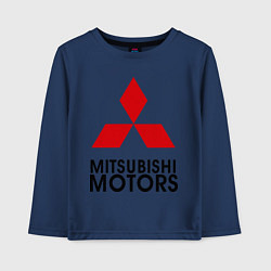 Лонгслив хлопковый детский Mitsubishi, цвет: тёмно-синий