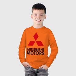 Лонгслив хлопковый детский Mitsubishi, цвет: оранжевый — фото 2