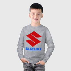 Лонгслив хлопковый детский Suzuki, цвет: меланж — фото 2