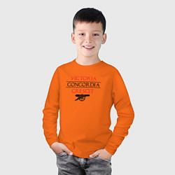 Лонгслив хлопковый детский Arsenal: Concordia Crescit, цвет: оранжевый — фото 2