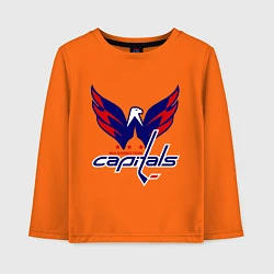 Лонгслив хлопковый детский Washington Capitals: Ovechkin, цвет: оранжевый