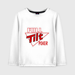 Лонгслив хлопковый детский Full Tilt Poker, цвет: белый