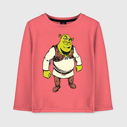 Лонгслив хлопковый детский Shrek 3, цвет: коралловый