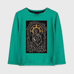 Лонгслив хлопковый детский Dark Souls: Warrior, цвет: зеленый
