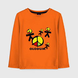 Лонгслив хлопковый детский Olodum, цвет: оранжевый