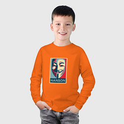 Лонгслив хлопковый детский Hanson Poster, цвет: оранжевый — фото 2