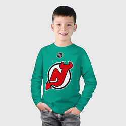 Лонгслив хлопковый детский New Jersey Devils: Kovalchuk 17, цвет: зеленый — фото 2
