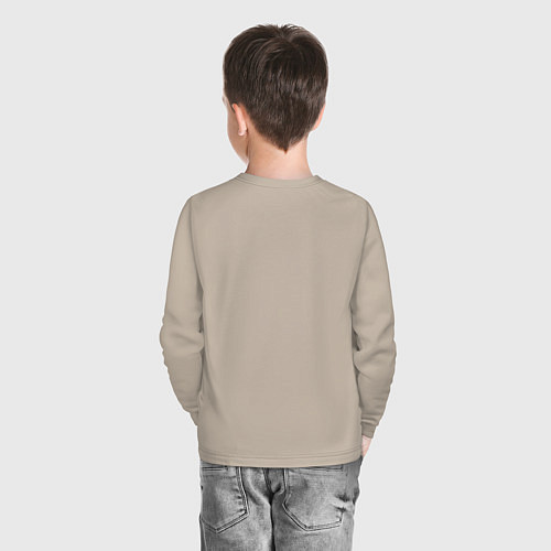 Детский лонгслив Lovely Sweater: with men / Миндальный – фото 4