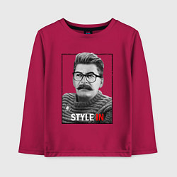 Лонгслив хлопковый детский Stalin: Style in, цвет: маджента