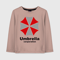 Лонгслив хлопковый детский Umbrella corporation, цвет: пыльно-розовый