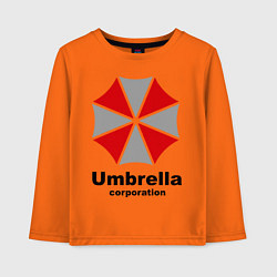 Лонгслив хлопковый детский Umbrella corporation, цвет: оранжевый