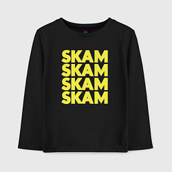 Лонгслив хлопковый детский Skam Skam, цвет: черный