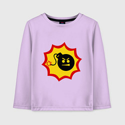 Лонгслив хлопковый детский Крутой Сэм, цвет: лаванда