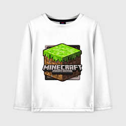 Лонгслив хлопковый детский Minecraft: Pocket Edition, цвет: белый
