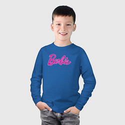 Лонгслив хлопковый детский Барби 3, цвет: синий — фото 2