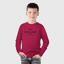 Лонгслив хлопковый детский SHALOM, цвет: маджента — фото 2