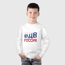 Лонгслив хлопковый детский ВДВ Россия, цвет: белый — фото 2