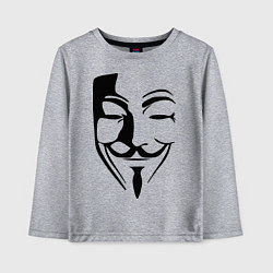 Лонгслив хлопковый детский Vendetta Mask, цвет: меланж