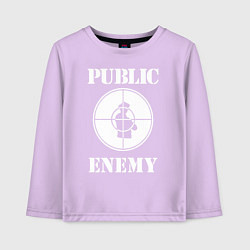 Лонгслив хлопковый детский Public Enemy, цвет: лаванда