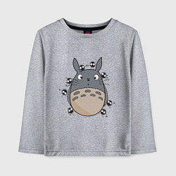 Лонгслив хлопковый детский Тоторо, цвет: меланж