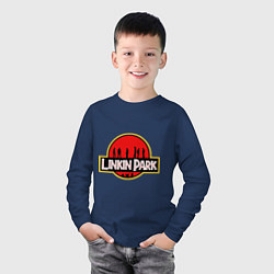 Лонгслив хлопковый детский Linkin Park: Jurassic Park, цвет: тёмно-синий — фото 2