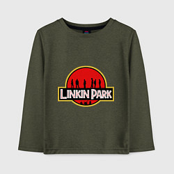 Лонгслив хлопковый детский Linkin Park: Jurassic Park, цвет: меланж-хаки