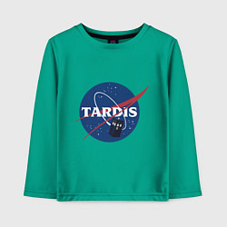 Лонгслив хлопковый детский Tardis NASA, цвет: зеленый