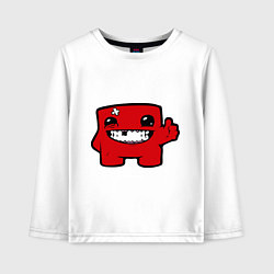 Лонгслив хлопковый детский Super Meat Boy, цвет: белый