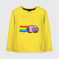 Лонгслив хлопковый детский Nyan Cat, цвет: желтый