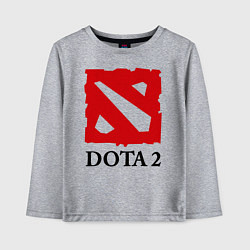 Лонгслив хлопковый детский Dota 2: Logo, цвет: меланж