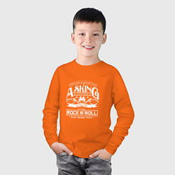 Лонгслив хлопковый детский Asking Alexandria: Rock'n'Roll, цвет: оранжевый — фото 2