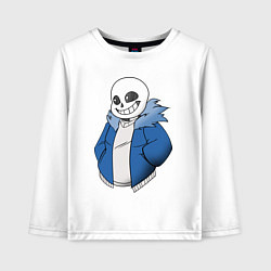 Лонгслив хлопковый детский Sans, цвет: белый