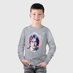 Лонгслив хлопковый детский John Lennon: Art, цвет: меланж — фото 2