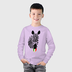 Лонгслив хлопковый детский Juventus Zebra, цвет: лаванда — фото 2