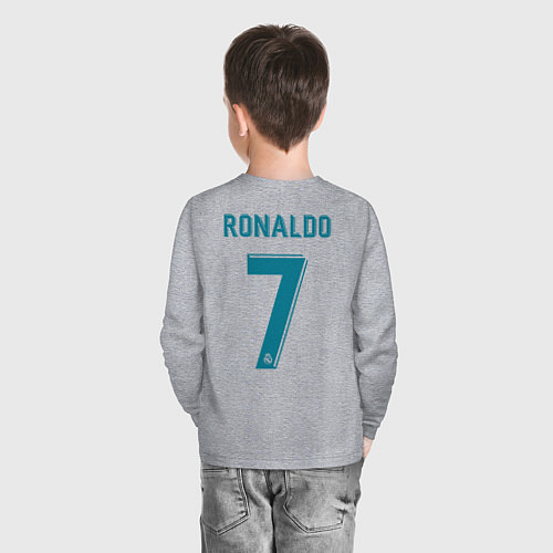 Детский лонгслив Real Madrid: Ronaldo 07 / Меланж – фото 4