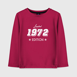 Лонгслив хлопковый детский Limited Edition 1972, цвет: маджента