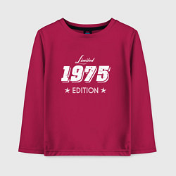 Лонгслив хлопковый детский Limited Edition 1975, цвет: маджента