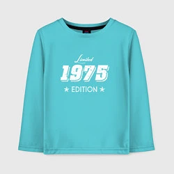 Лонгслив хлопковый детский Limited Edition 1975, цвет: бирюзовый