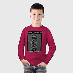 Лонгслив хлопковый детский Joy Division: Unknown Pleasures, цвет: маджента — фото 2