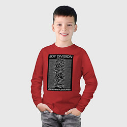 Лонгслив хлопковый детский Joy Division: Unknown Pleasures, цвет: красный — фото 2