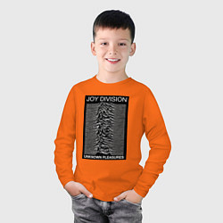 Лонгслив хлопковый детский Joy Division: Unknown Pleasures, цвет: оранжевый — фото 2
