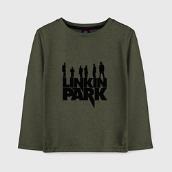 Лонгслив хлопковый детский Linkin Park, цвет: меланж-хаки