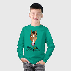 Лонгслив хлопковый детский BoJack Horseman, цвет: зеленый — фото 2
