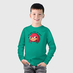 Лонгслив хлопковый детский Do You Kno da wei?, цвет: зеленый — фото 2