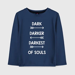 Лонгслив хлопковый детский Darkest of Souls, цвет: тёмно-синий