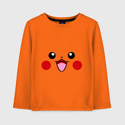 Лонгслив хлопковый детский Happy Pikachu, цвет: оранжевый