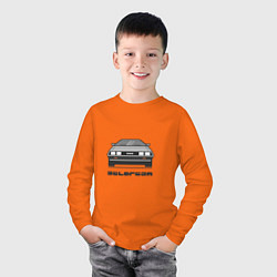 Лонгслив хлопковый детский DeLorean, цвет: оранжевый — фото 2